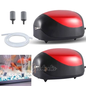 2x Mini Air Pump Oxygen Aerator Hydroponic Oxygen Aquarium Fish Tank Portable US - Picture 1 of 15