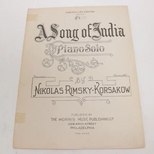 Rimsky-Korsakow A Song of India Piano Sheet Music 1925 Morris Music - Picture 1 of 7