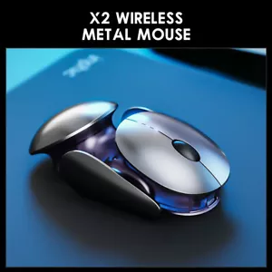 INPHIC X2 Wireless Rechargeable Gaming Cool Metal Mouse Gaming Mice Portable - Picture 1 of 12