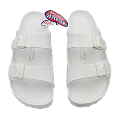 Zapatos Sandalias Zapatillas Rojo Manzana Unisex Correa Abatible Goma Slide Verano Viaje Foto 1 de 4