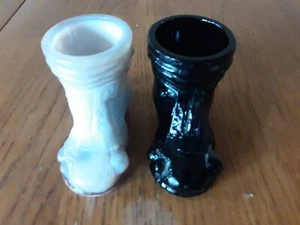 Boyd 1st Yr Hobo Boot Glass Toothpick Holder Vintage Deep Purple or White Pick - Picture 1 of 22