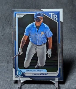 Xavier Isaac Chrome Prospect Rookie 2024 Bowman Card #BCP-133 Tampa Bay Rays - Picture 1 of 2