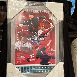 Ohtani ,Trout & Walsh Signed All Star 14x17 Picture PSA/DNA letter Of Authe - Picture 1 of 11