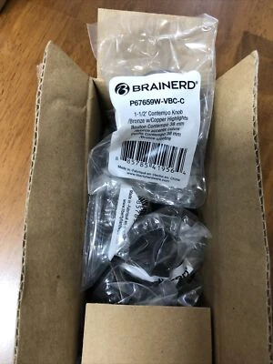 Lot Of 12 Brainerd Contempo 1.5-in Bronze with Copper Round Cabinet Knob New - Image 1 of 4