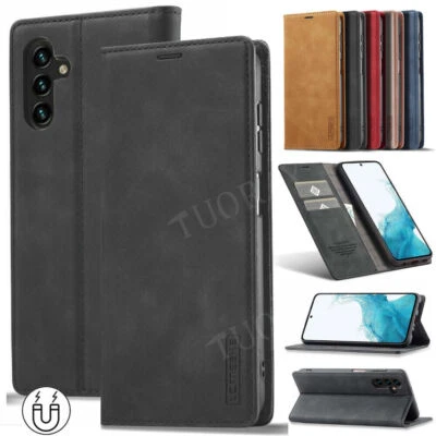 CASEME Funda para móvil Samsung S25 S24 S23 A16 A15 A55 cartera de cuero funda protectora