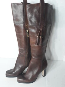 Nine West Damen NWDONNAL braune kniehohe Stiefel mit Absatz 5,5 Medium (B, M) - Bild 1 von 11