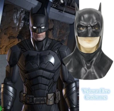 SN-G6-2 Realistic Latex Batman Style Cowl Mask Full Head Costume Prop - Image 1 of 4