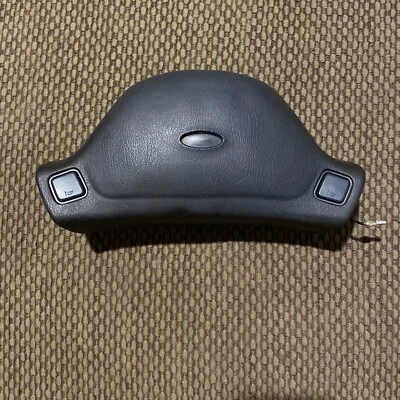 1992-1994 MITSUBISHI EXPO LRV HORN PAD BUTTON COVER DK BLUE OEM - Image 1 of 3