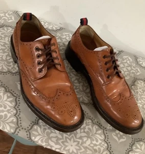Authentischer Gucci brauner Leder Brogue Schnürschuh Größe US S10,5 428597 - Bild 1 von 11