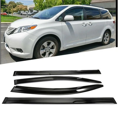 Fits For 2011-2019 Toyota Sienna Side Window Vent Visor Sun Rain Deflector Urgls - Image 1 of 4