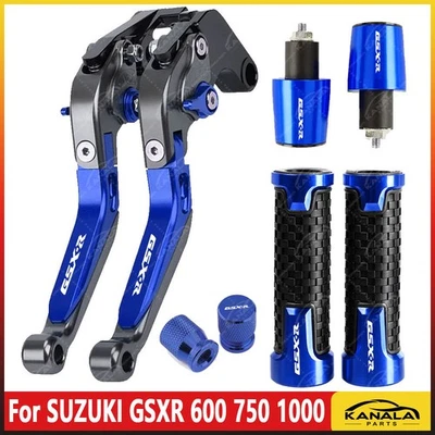 4Pcs New For SUZUKI GSXR 600 750 1000 CNC Brake Clutch Levers Handle Grips Cap - Image 1 of 4