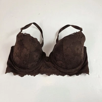 Aerie Bra women's balconette bra lined cups 38D brown - Image 1 of 4