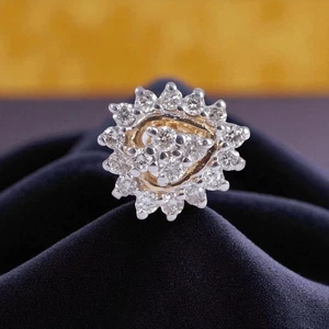 Elegant 0.22 cts Round Brilliant Natural Diamond Nose Stud 18K Yellow Gold - Picture 1 of 2