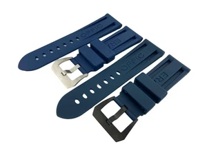 22 24 26 mm Marineblau Kautschuk/Silikon Armband Band passt PANERAI OFFICINE Uhr - Bild 1 von 9
