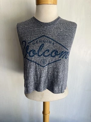 VOLCOM STONE Official Women's Custom Cut Sleeveless Crop Top T-Shirt Medium - Image 1 of 4
