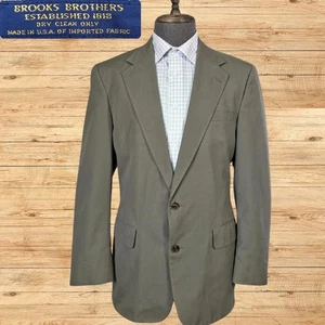 Vintage Brooks Brothers Mens 42L Sports Coat Wool Tan Menswear Dapper USA Made - Picture 1 of 6