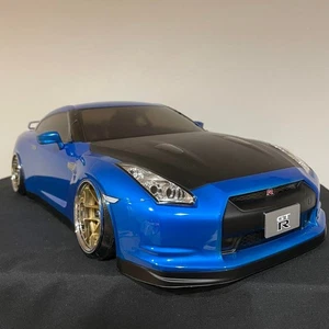 NISSAN SKYLINE GT-R 35 RC Car Body Shell Only 1:10 All Painted Blue TAMIYA - Picture 1 of 8