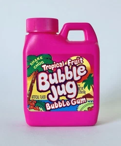 Vintage 1992 Amurol BUBBLE JUG Gum Container 3.5” Candy HOT PINK Empty - Picture 1 of 3