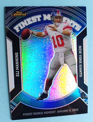 Topps Finest Eli Manning 2007 #VFM-EM refractor Finest Moment #23/99 gigantes de Nueva York Foto 1 de 3