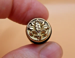 Vintage Metall & Holz ausgefallenes Blatt Design Siegelwachs Siegelstempel - Bild 1 von 4