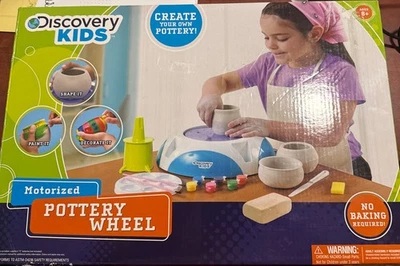 Roda de cerâmica motorizada Discovery Kids com pedal artesanato escultura moldagem - Imagem 1 de 4