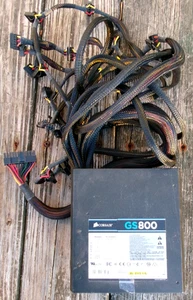USED Corsair GS800 MODEL # 75-01183 Computer Desktop 792 WATT Power Supply - Picture 1 of 6