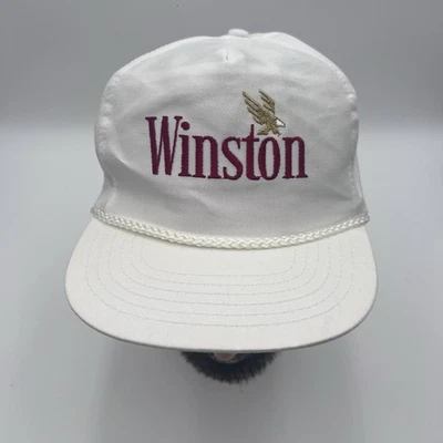 De colección Winston Cigarettes Eagle SnapBack Camionero Sombrero Cuerda Limpio Foto 1 de 4