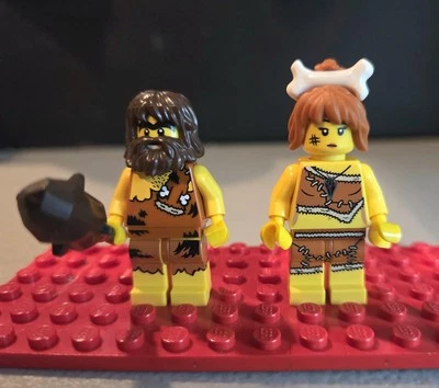 Lego Cueva Icónica Minifigura Cueva Mujer y Hombre de las Cavernas Set  Foto 1 de 4
