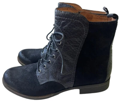 Botas con cordones Naya Agave negras de gamuza de cuero talla para mujer 9,5 nuevas sin caja Foto 1 de 4