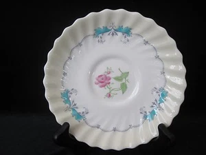 Demitasse Saucer Royal Doulton THE PICARDY H4855 Pink & Turquoise Beautiful!!! - Picture 1 of 3