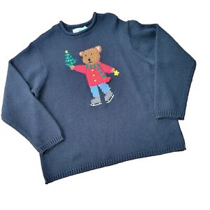 NWT Vintage Marisa Christina christmas Teddy Bear sweater Size 2X