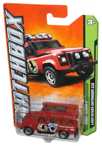 Matchbox MBX Jungle (2011) Red Land Rover Defender 110 Toy Car 104/120 - Picture 1 of 1