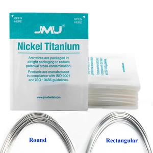JMU 10PCS Ortho NiTi Super Elastic Arch Wire Full Size Natural Round/Rectangular - Picture 1 of 38