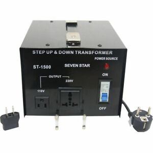 ST1500 1500 Watt 110 220 Volt Voltage Converter Heavy Duty 110v 220v Transformer