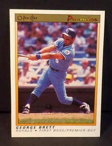1991 O-PEE-CHEE #14 George Brett Kansas City Royals HOF MINT!