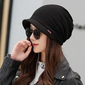 Wrap Casual Cap Hat Turban Muslim Head New Beanie Cancer Hat Scarf Ruffle Chemo - Picture 1 of 10