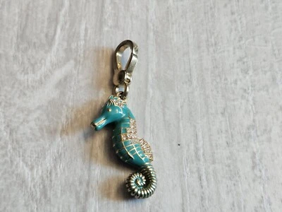 RARO ENCANTO PULSERA JUICY COUTURE 3D caballito de mar verde azulado cristal pavé usado Foto 1 de 4