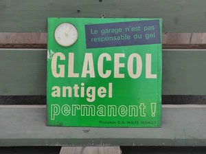 Insegna targa Plaque NON Emailee Smaltata Renault Glaceol epoca officina enamel - Foto 1 di 4