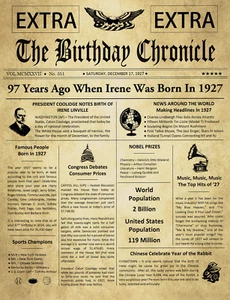 97th Birthday Gifts For Men 97 Year Birthday Gift For Women 1928 Personalized - Picture 1 of 3