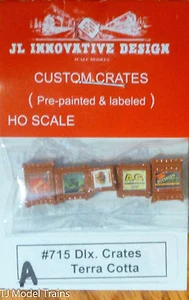JL Innovative Design #715A Custom Deluxe Crates w/Labels (5) -- Terra Cotta - Picture 1 of 1