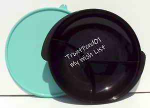 Tupperware Piastra Microonde Divisa Riscaldabile con Guarnizione Nero Cool Mint Nuova - Foto 1 di 4