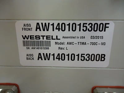 AWC-TTMA-700C-VG WESTELL DOBLE GANANCIA VARIABLE 700 MHZ SUPERIOR-C TMA ¡TOTALMENTE NUEVO! Foto 1 de 3