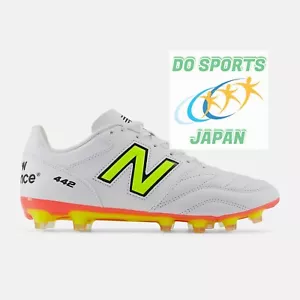 New Balance 442 TEAM HG V2 MS42HIB2 Ice Blue Neo Flame Pixel Green Unisex Shoes - Picture 1 of 6
