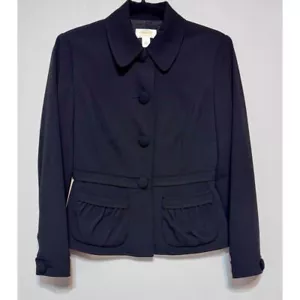 Vintage Talbots Petite Dark Academia Blazer Gr. 4 Gothic Lolita Peter Pan Kragen - Bild 1 von 6