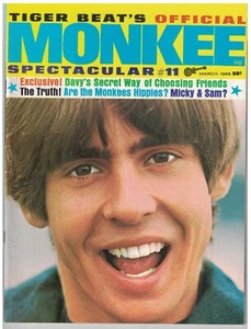 Tiger Beat's MONKEE SPECTACULAR #11 Magazine w/Pin Up THE MONKEES Free Ship NICE - Picture 1 of 24