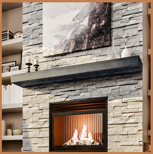 Fireplace Mantle - Mantles for over Fireplace- Floating Fireplace Mantel Shelves - Picture 1 of 7