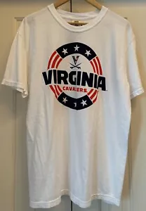 NWT Image One VIRGINIA CAVALIERS Red White HOO Flag Coin T-SHIRT Size L *AS IS* - Picture 1 of 9