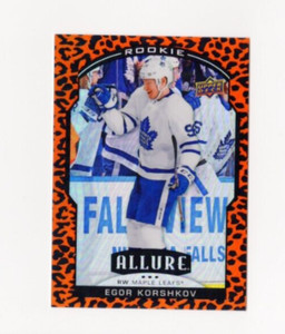 2020-21 Upper Deck Allure Egor Korshkov #85 Rookie Leopard Toronto Maple Leafs