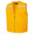 Mens T/C Reflective Vest Utility Fishing Hiking Hunting Vests US S~XL 25