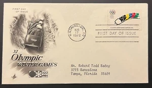 OLYMPIC WINTER GAMES #1461 AUG 17 1972 WASHINGTON DC FIRST DAY COVER (FDC) BX4 - Picture 1 of 1